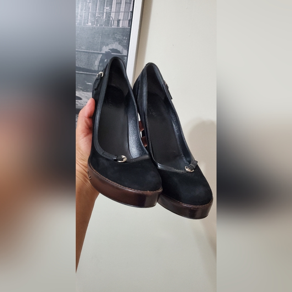 Gucci Black and Brown Women's Platform Heels